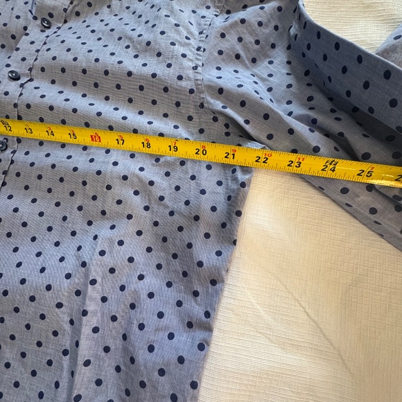 Stenstroms Sweden Stylish Blue Polka Dot Button Down Shirt 15.5 Medium - Picture 5 of 12